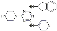 n2-(2,3-二氢-1H-茚-2-基)-6-(1-哌嗪)-n4-4-吡啶-1,3,5-三嗪-2,4-二胺结构式_1197406-41-9结构式