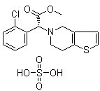 (-)-(R)-(邻氯苯基)-6,7-二氢噻吩并〔3,2-c]吡啶-5(4H)-乙酸酯，硫酸氢结构式_120202-71-3结构式