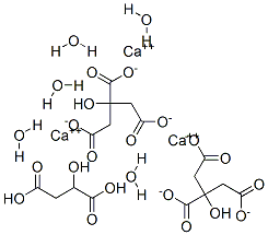 柠檬酸钙苹果酸盐五水合物结构式_120250-12-6结构式