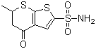 6-甲基-4-氧-5,6-二氢-4H-噻吩并[2,3-b]噻喃-2-磺酰胺结构式_120279-88-1结构式