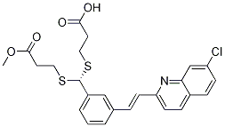 [S-(E)]-3-[[[(2-羧基乙基)硫代][3-[2-(7-氯-2-喹啉基)乙烯基]苯基]甲基]硫代]丙酸1-甲酯结构式_120385-98-0结构式