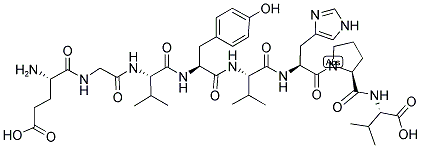L-alpha-glutamylglycyl-l-valyl-l-tyrosyl-l-valyl-l-histidyl-l-prolyl-l-valine Structure,121379-63-3Structure