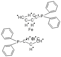 1,1-双(二苯基膦)二茂铁;dppf结构式_12150-46-8结构式