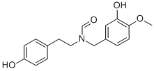 N-(p-羟基苯乙基)-n-(3-羟基-4-甲氧基苄基)甲酰胺结构式_122584-17-2结构式
