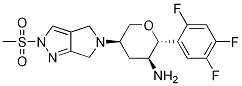 (2R,3S,5R)-5-(2-(甲基磺酰基)吡咯并[3,4-c]吡唑-5(2H,4H,6H)-基)-2-(2,4,5-三氟苯基)四氢-2H-吡喃-3-胺结构式_1226781-45-8结构式