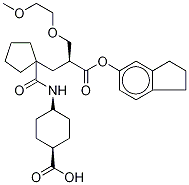 4-[[1-[(2S)-3-(2,3-二氢-1H-茚-5-基氧基)-2-(2-甲氧基乙氧基甲基)-3-氧代丙基]环戊烷羰基]氨基]环己烷-1-羧酸结构式_123122-55-4结构式