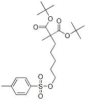 2-甲基-2-(5-(甲苯磺酰氧基)戊基)丙二酸二叔丁酯结构式_1236354-13-4结构式