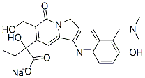 (2S)-2-{1-[(二甲基氨基)甲基]-2-羟基-8-(羟基甲基)-9-氧代-9,11-二氢吲嗪[1,2-b]喹啉-7-基}-2-羟基丁酸钠结构式_123949-08-6结构式