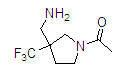 1-(3-(氨基甲基)-3-(三氟甲基)吡咯烷-1-基)乙酮结构式_1245645-31-1结构式