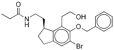 (S)-N-[6-苄氧基-5-溴-7-(2-羟基乙基)-2,3-二氢-1H-茚-1-基)乙基]丙酰胺结构式_1246820-32-5结构式