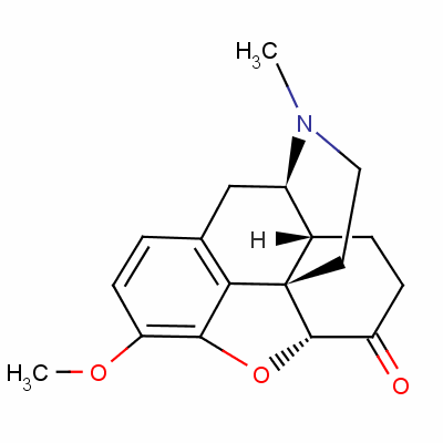 二氢可待因酮结构式_125-29-1结构式