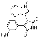 3-(3-Aminophenyl)-4-(1-methyl-1h-indol-3-yl)-1h-pyrrole-2,5-dione Structure,125314-13-8Structure