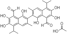 醋酸棉酚结构式_12542-36-8结构式