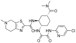 Ethanediamide, n1-(5-chloro-2-pyridinyl)-n2-[(1s,2s,4r)-4-[(dimethylamino)carbonyl]-2-[[(4,5,6,7-tetrahydro-5-methylthiazolo[5,4-c]pyridin-2-yl)carbonyl]amino]cyclohexyl]- Structure,1255529-28-2Structure
