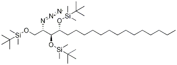 (2S,3s,4r)-2-叠氮基-1,3,4-三-o-[(叔丁基二甲基甲硅烷基)氧基]十八烷结构式_1256376-20-1结构式