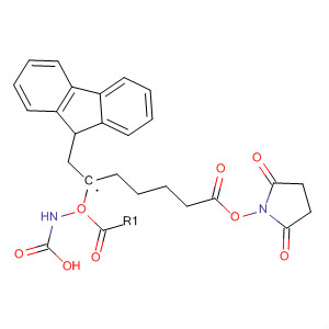 2,5-二氧代吡咯烷-1-基6-((((9H-芴-9-基)甲氧基)羰基)氨基)己酸酯结构式_125697-63-4结构式