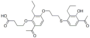 4-[6-乙酰基-3-[3-[(4-乙酰基-3-羟基-2-丙基苯基)硫]丙氧基]-2-丙基苯氧基]丁酸结构式_125961-82-2结构式