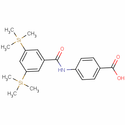 4-(3,5-双(三甲基甲硅烷基)苯酰胺)苯甲酸结构式_125973-56-0结构式