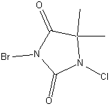 3-溴-1-氯-5,5-二甲基海因结构式_126-06-7结构式