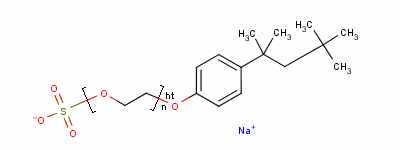 Sodium 2-[4-(2,4,4-trimethylpentan-2-yl)phenoxy]ethyl sulfate Structure,12627-38-2Structure