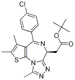 (S)-(+)-叔丁基 2-(4-(4-氯苯基)-2,3,9-三甲基-6H-噻吩并[3,2-f][1,2,4]噻唑并[4,3-a][1,4]二氮杂革-6-基)乙酸酯结构式_1268524-70-4结构式