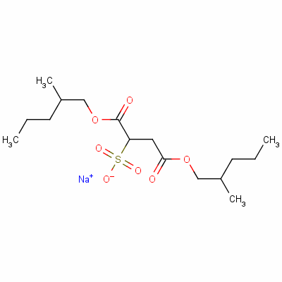 1,4-二(2-甲基戊基) 琥珀酸磺酸钠结构式_127-38-8结构式