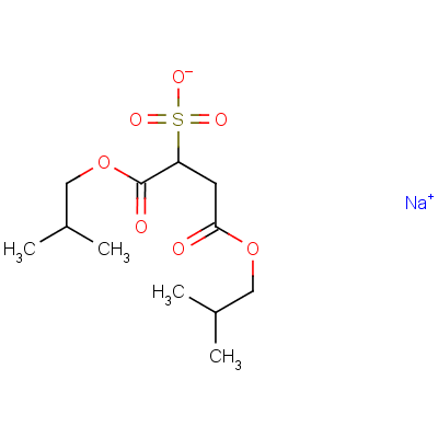丁二酸二异丁酯磺酸钠结构式_127-39-9结构式