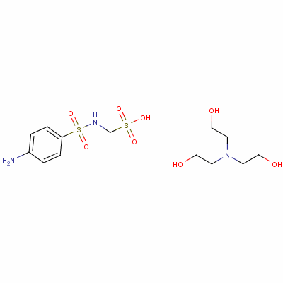 对氨基苯磺酰氨基甲磺酸三乙醇胺盐结构式_127-81-1结构式