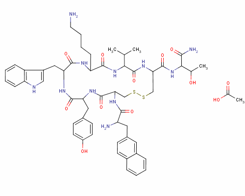 兰瑞肽结构式_127984-74-1结构式