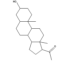 孕烷醇酮结构式_128-20-1结构式