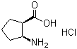 (1R,2S)-(-)-2-氨基-1-环戊烷羧酸盐酸盐结构式_128110-37-2结构式
