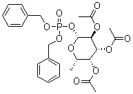 6-Deoxy-beta-l-galactopyranose 2,3,4-triacetate 1-[bis(phenylmethyl) phosphate] Structure,128473-05-2Structure