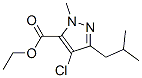 4-氯-3-异丁基-1-甲基吡唑-5-甲酸乙酯结构式_128537-44-0结构式