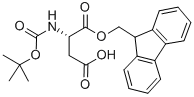 N-叔丁氧羰基-l-天冬氨酸 1-(9h-芴-9-甲基)酯结构式_129046-87-3结构式