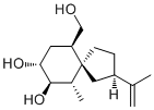 [5R-[5ALPHA(R*),6BETA,7ALPHA,8BETA,10ALPHA]]-10-(羟基甲基)-6-甲基-2-(1-甲基乙烯基)-螺[4.5]癸烷-7,8-二醇结构式_129214-59-1结构式