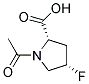顺式-(9ci)-1-乙酰基-4-氟-L-脯氨酸结构式_129512-85-2结构式