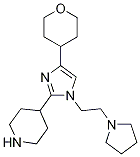 4-(1-(2-(吡咯烷-1-基)乙基)-4-(四氢-2H-吡喃-4-基)-1H-咪唑-2-基)哌啶结构式_1295521-50-4结构式