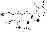 5-溴-4-氯-3-吲哚基-N-乙酰-beta-D-氨基半乳糖苷结构式_129572-48-1结构式