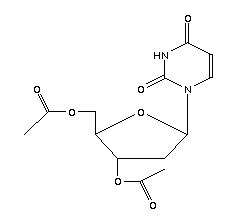 3,5-Di-o-acetyl-2-deoxyuridine Structure,13030-62-1Structure