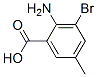 2-Amino-3-bromo-5-methylbenzoic acid Structure,13091-43-5Structure