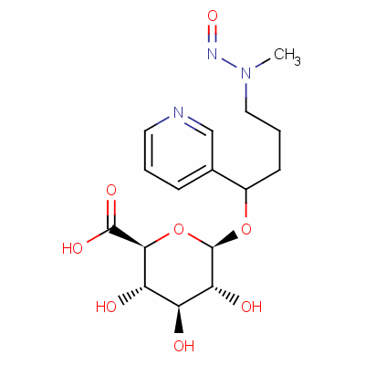 (2S,3S,4S,5R,6R)-3,4,5-三羟基-6-[4-(甲基-亚硝基氨基)-1-吡啶-3-基丁氧基]四氢吡喃-2-羧酸结构式_131119-04-5结构式