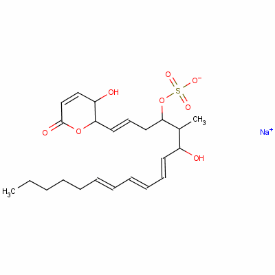 Sodium [(1e,7e,9e,11e)-6-hydroxy-1-(3-hydroxy-6-oxo-2,3-dihydropyran-2-yl)-5-methylheptadeca-1,7,9,11-tetraen-4-yl] sulfate Structure,131774-59-9Structure
