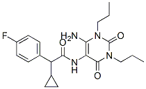  n-(6-氨基-1,2,3,4-四氢-2,4-二氧代-1,3-二丙基-5-嘧啶)--alpha--环丙基-4-氟-苯乙酰胺结构式_131954-02-4结构式