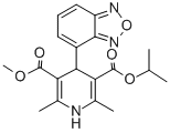 异丙基甲基4-(2,1,3-苯并恶二唑-4-基)-2,6-二甲基-1,4-二氢-3,5-吡啶二羧酸酯结构式_131970-21-3结构式