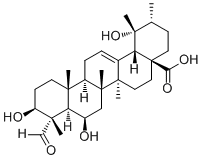 3,6,19-三羟基-23-氧代-12-乌苏烯-28-酸结构式_131984-82-2结构式
