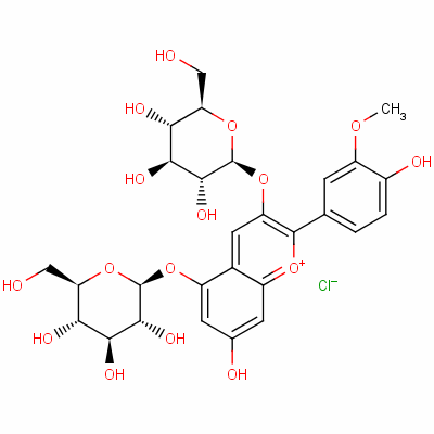 氯化芍药素3,5-二葡糖苷结构式_132-37-6结构式