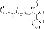 O-(2-乙酰氨基-2-脱氧-d-吡喃葡萄糖)氨基 n-氨基甲酸苯酯结构式_132489-69-1结构式