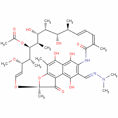 3-[(2,2-二甲基肼基)甲基]-利福霉素结构式_13292-34-7结构式