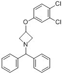 1-二苯甲基-3-(3,4-二氯-苯氧基)氮杂丁烷结构式_132924-44-8结构式
