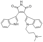 3-[1-[3-(二甲氨基)丙基]1H-吲哚-3-基]-4-(吲哚-3-基)1H-吡咯-2,5二酮结构式_133052-90-1结构式